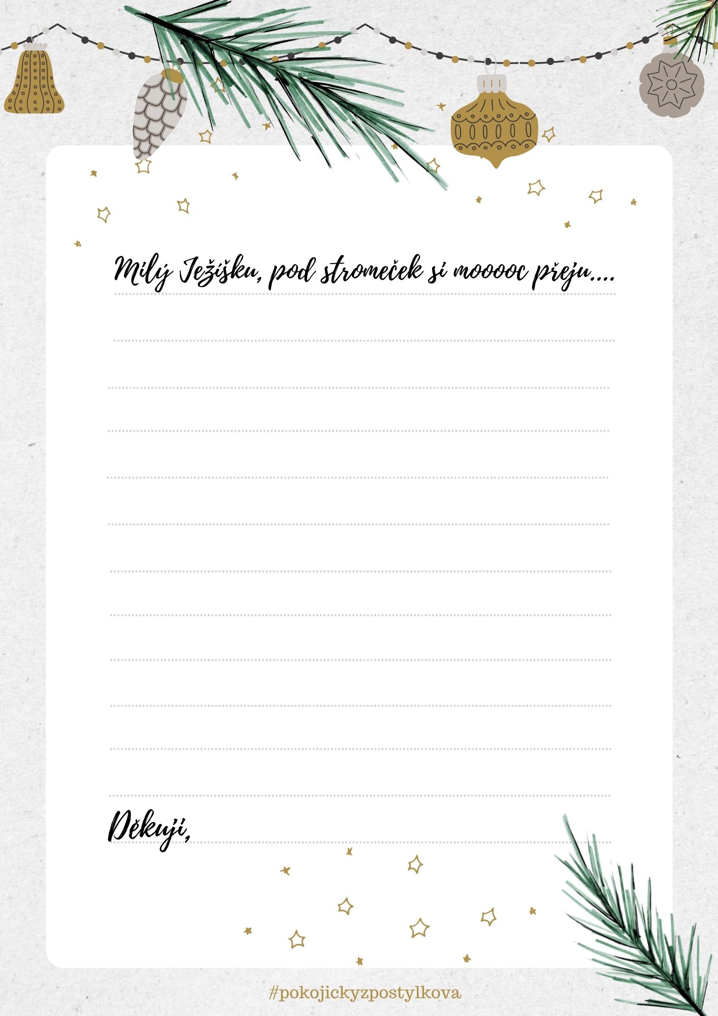 Golden Grey Elegant Illustrated Christmas Letter (4)